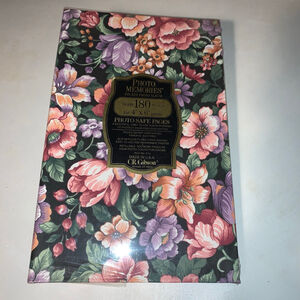 C.R. Gibson Floral Photo Album Black Pink One Size